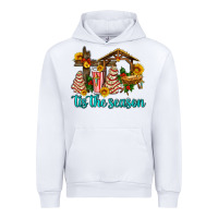 White tis the seasin with christmas cake abd jesus Urban Hoodie - AdoDesignShop