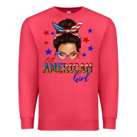 Cardinal all american girl messy bun Premium Sweatshirt - texasbilliewilder