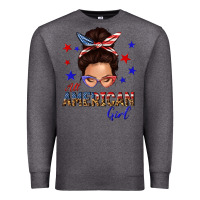 Charcoal Heather all american girl messy bun Premium Sweatshirt - texasbilliewilder
