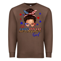 Chestnut all american girl messy bun Premium Sweatshirt - texasbilliewilder
