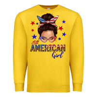 Lemon all american girl messy bun Premium Sweatshirt - texasbilliewilder