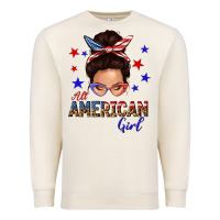 Sandshell all american girl messy bun Premium Sweatshirt - texasbilliewilder