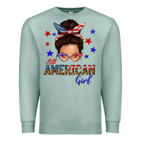 Seafoam all american girl messy bun Premium Sweatshirt - texasbilliewilder