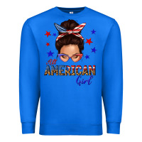 True Royal all american girl messy bun Premium Sweatshirt - texasbilliewilder