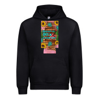 Black raised 90's country guitar cactus sunflower's 12 oz can cooler  (slim) Urban Hoodie - Artiststas