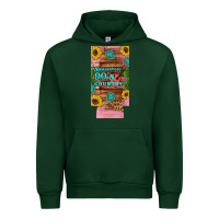 Forest Green raised 90's country guitar cactus sunflower's 12 oz can cooler  (slim) Urban Hoodie - Artiststas