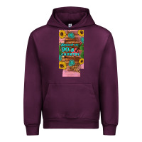 Mauve Wine raised 90's country guitar cactus sunflower's 12 oz can cooler  (slim) Urban Hoodie - Artiststas
