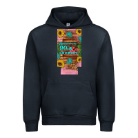 Navy raised 90's country guitar cactus sunflower's 12 oz can cooler  (slim) Urban Hoodie - Artiststas