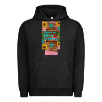 Pigment Black raised 90's country guitar cactus sunflower's 12 oz can cooler  (slim) Urban Hoodie - Artiststas