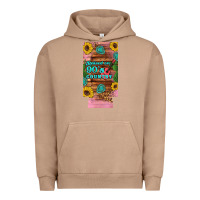 Pigment Burro raised 90's country guitar cactus sunflower's 12 oz can cooler  (slim) Urban Hoodie - Artiststas
