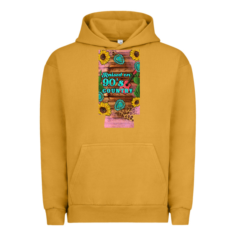 Raised 90's Country Guitar Cactus Sunflower's 12 Oz Can Cooler  (slim) Urban Hoodie by Artiststas | Teevron