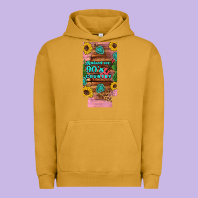 Raised 90's Country Guitar Cactus Sunflower's 12 Oz Can Cooler  (slim) Urban Hoodie Designed By Artiststas
