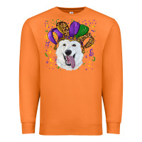 Carrot mardi gras hat  white shepherd Premium Sweatshirt - RanaPortraitStore