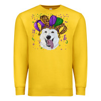 Lemon mardi gras hat  white shepherd Premium Sweatshirt - RanaPortraitStore