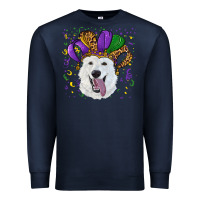 Navy mardi gras hat  white shepherd Premium Sweatshirt - RanaPortraitStore