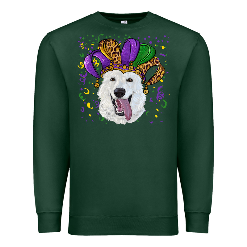 Mardi Gras Hat  White Shepherd Premium Sweatshirt by RanaPortraitStore | Teevron