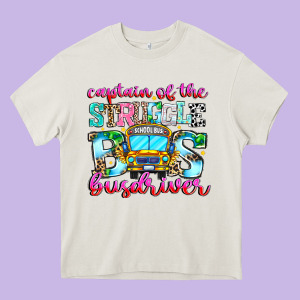 Captain Of The Struggle Bus Bus Heavy Core Tee Designed By Cowhidedigitalart