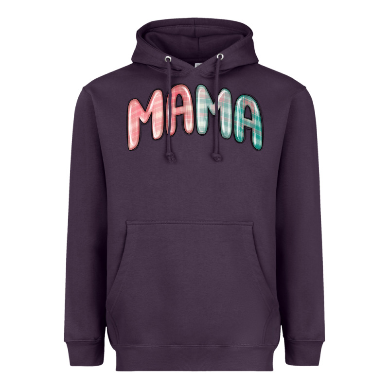 Mama Christmas Plaid Heavyweight Hoodie by MaliasSmallBusiness | Teevron