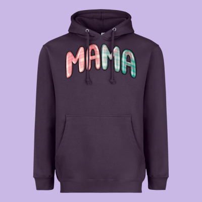 Heavyweight Hoodie mama christmas plaid