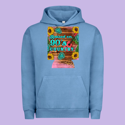 Raised 90's Country Guitar Cactus Sunflower's 12 Oz Can Cooler (regula Urban Hoodie Designed By Artiststas