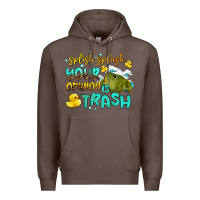 Coffee splish splash your opinion is trash Premium Hoodie - AdoDesignShop