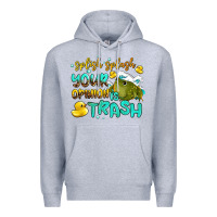 Heather Grey splish splash your opinion is trash Premium Hoodie - AdoDesignShop