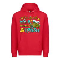 Red splish splash your opinion is trash Premium Hoodie - AdoDesignShop