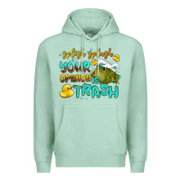 Seafoam splish splash your opinion is trash Premium Hoodie - AdoDesignShop