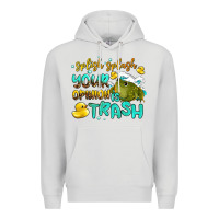 Dove Grey splish splash your opinion is trash Premium Hoodie - AdoDesignShop