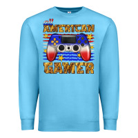Ocean Blue all american gamer Premium Sweatshirt - texasbilliewilder