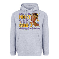 Heather Grey even in the midst of my storm i see god working it Heavyweight Hoodie - MaliasSmallBusiness