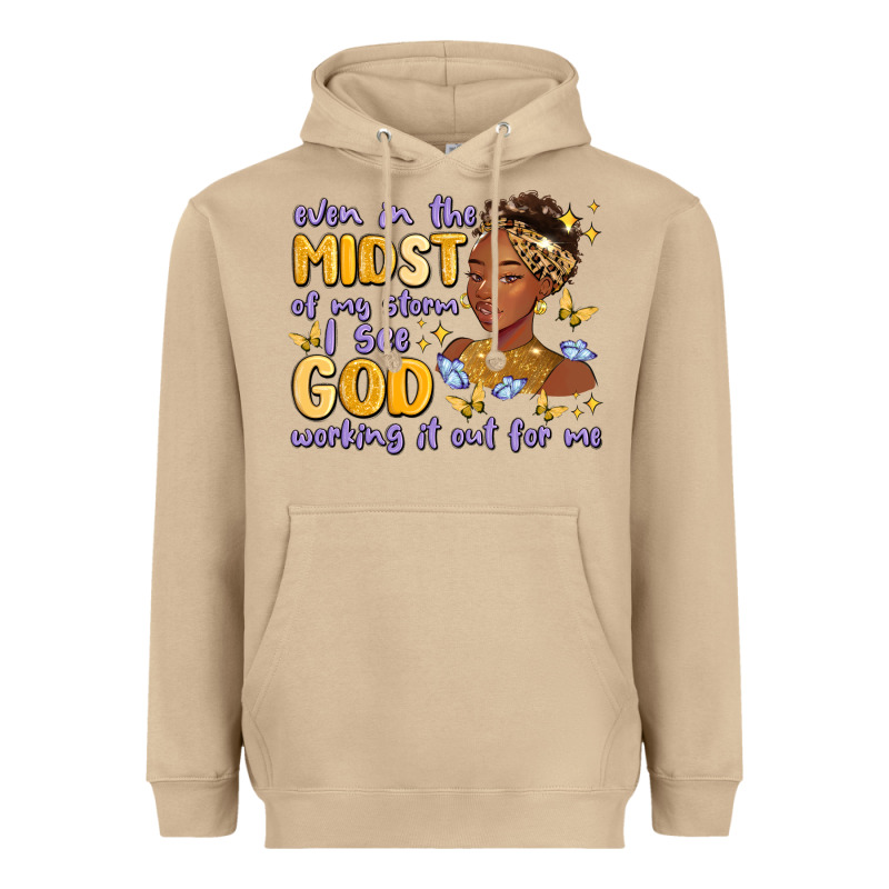 Even In The Midst Of My Storm I See God Working It Heavyweight Hoodie by MaliasSmallBusiness | Teevron