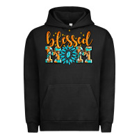 Pigment Black blessed mom with gemstone Urban Hoodie - AdoDesignShop
