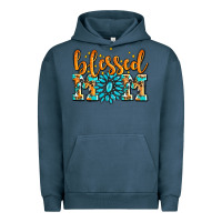 Pigment Midnight Navy blessed mom with gemstone Urban Hoodie - AdoDesignShop