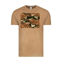 Vintage Camel camouflage and leopard background Vintage Tee - Artiststas