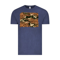 Vintage Denim camouflage and leopard background Vintage Tee - Artiststas