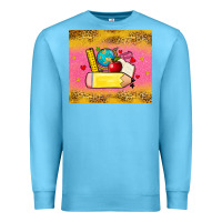 Ocean Blue back to school custom name Premium Sweatshirt - Zillion Design Studio