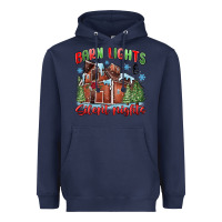 Navy barn lights and silent nights Heavyweight Hoodie - MaliasSmallBusiness