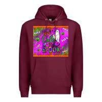 Burgundy too cute to spook Premium Hoodie - BundleAndBundleShop