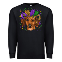 Black mardi gras hat dachshund Premium Sweatshirt - RanaPortraitStore