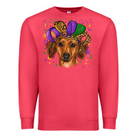 Cardinal mardi gras hat dachshund Premium Sweatshirt - RanaPortraitStore