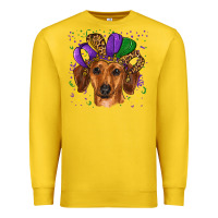Lemon mardi gras hat dachshund Premium Sweatshirt - RanaPortraitStore