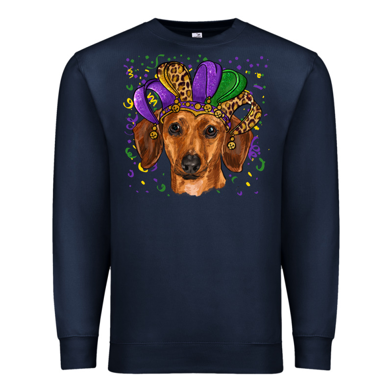 Mardi Gras Hat Dachshund Premium Sweatshirt by RanaPortraitStore | Teevron