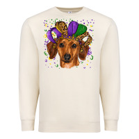 Sandshell mardi gras hat dachshund Premium Sweatshirt - RanaPortraitStore