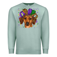 Seafoam mardi gras hat dachshund Premium Sweatshirt - RanaPortraitStore