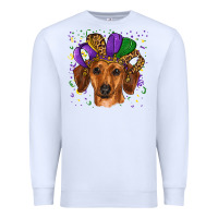 White mardi gras hat dachshund Premium Sweatshirt - RanaPortraitStore