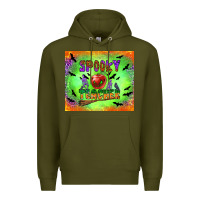 Army Green spooky teacher Premium Hoodie - BundleAndBundleShop