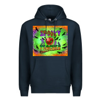 Navy spooky teacher Premium Hoodie - BundleAndBundleShop