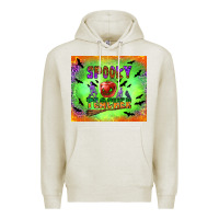 Oatmeal Heather spooky teacher Premium Hoodie - BundleAndBundleShop