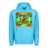 Ocean Blue spooky teacher Premium Hoodie - BundleAndBundleShop